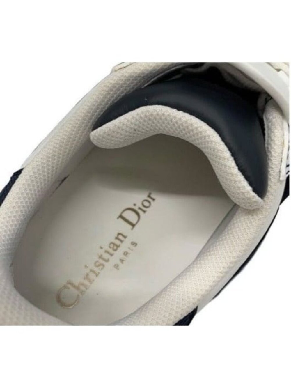 Christian Dior-id Sneakers Shoes Leather Rubber White Black Logo Velcro - Picture 7 of 10